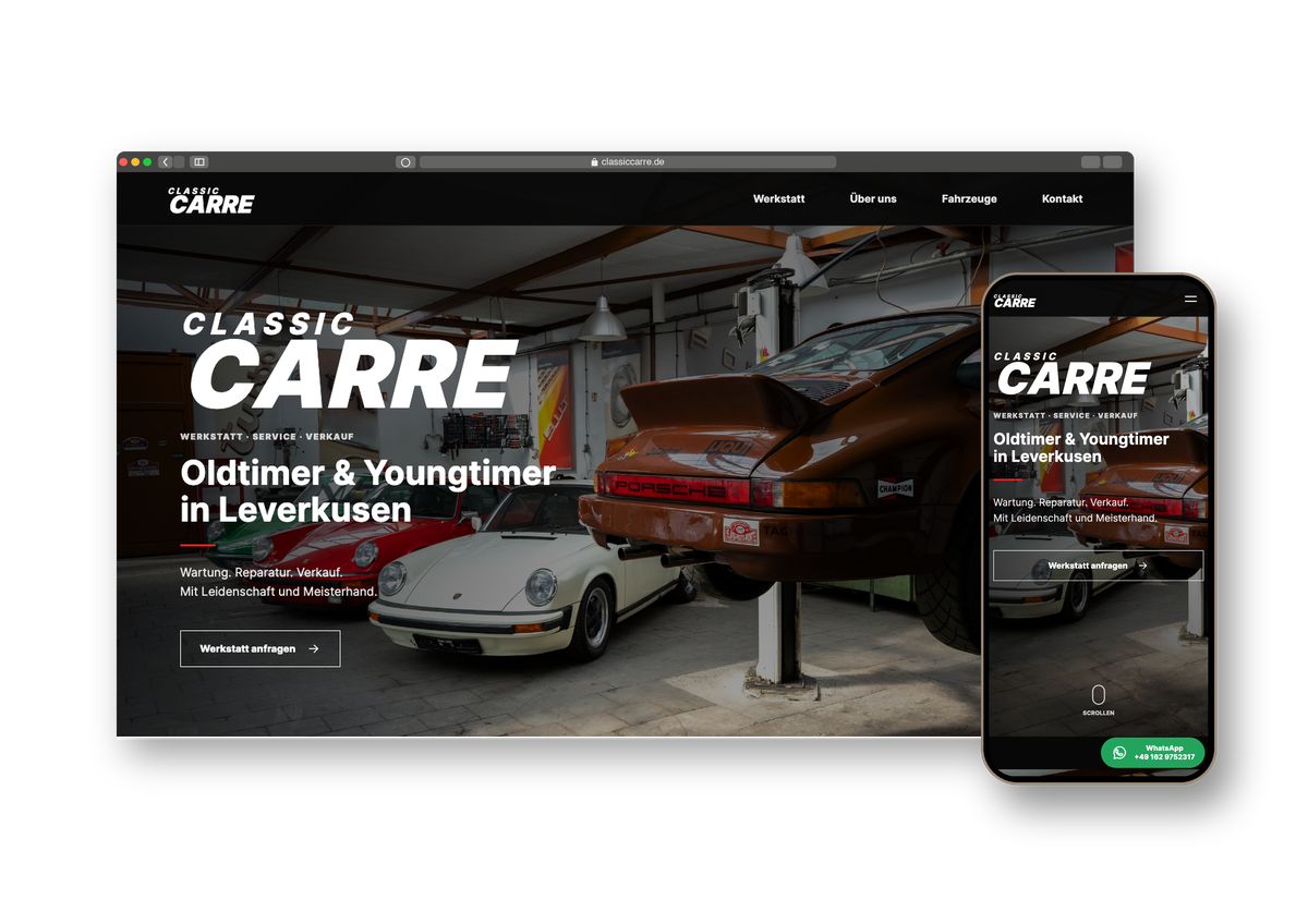 Website-Mockup Classic Carre