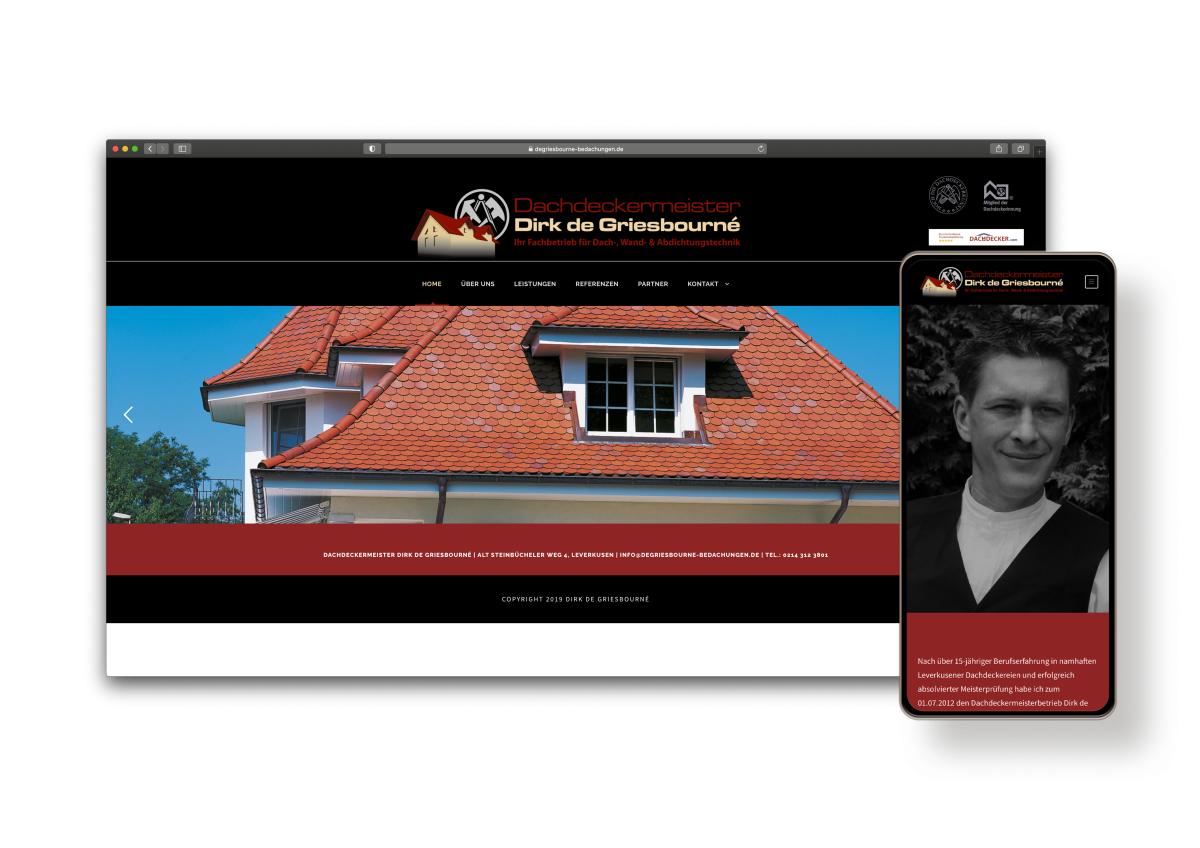 Website-Mockup De Griesbourne