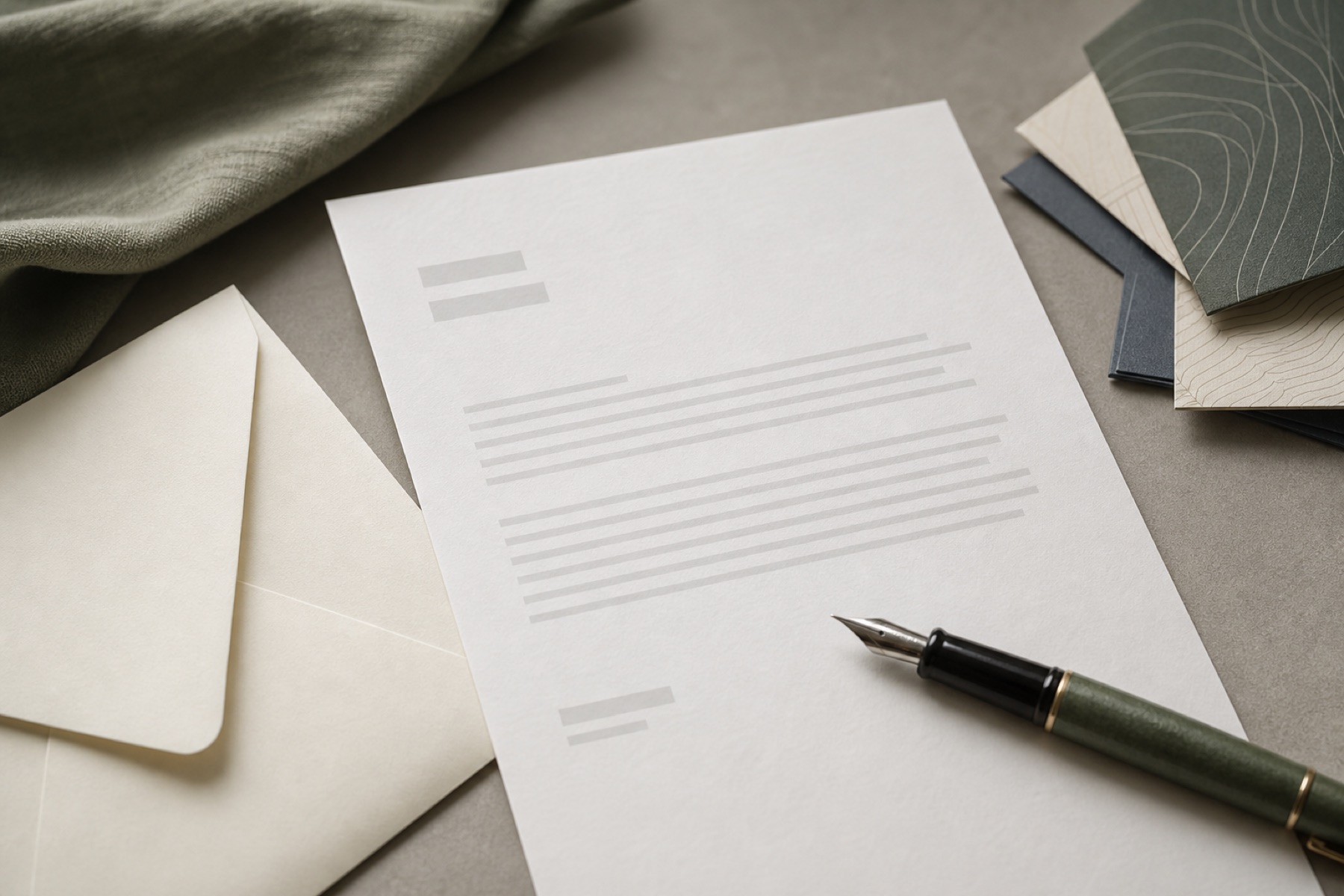 Personalisiertes Kundenanschreiben mit edler Papierstruktur