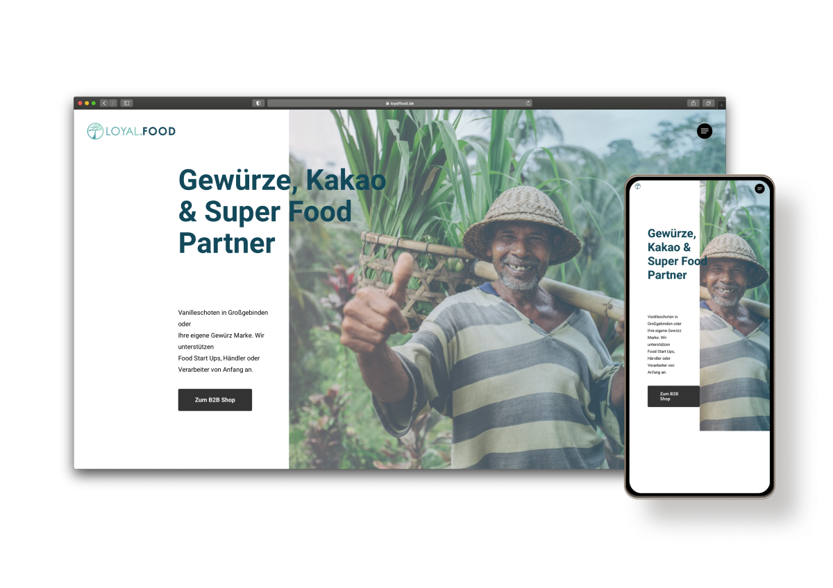 Website-Mockup Loyal.Food