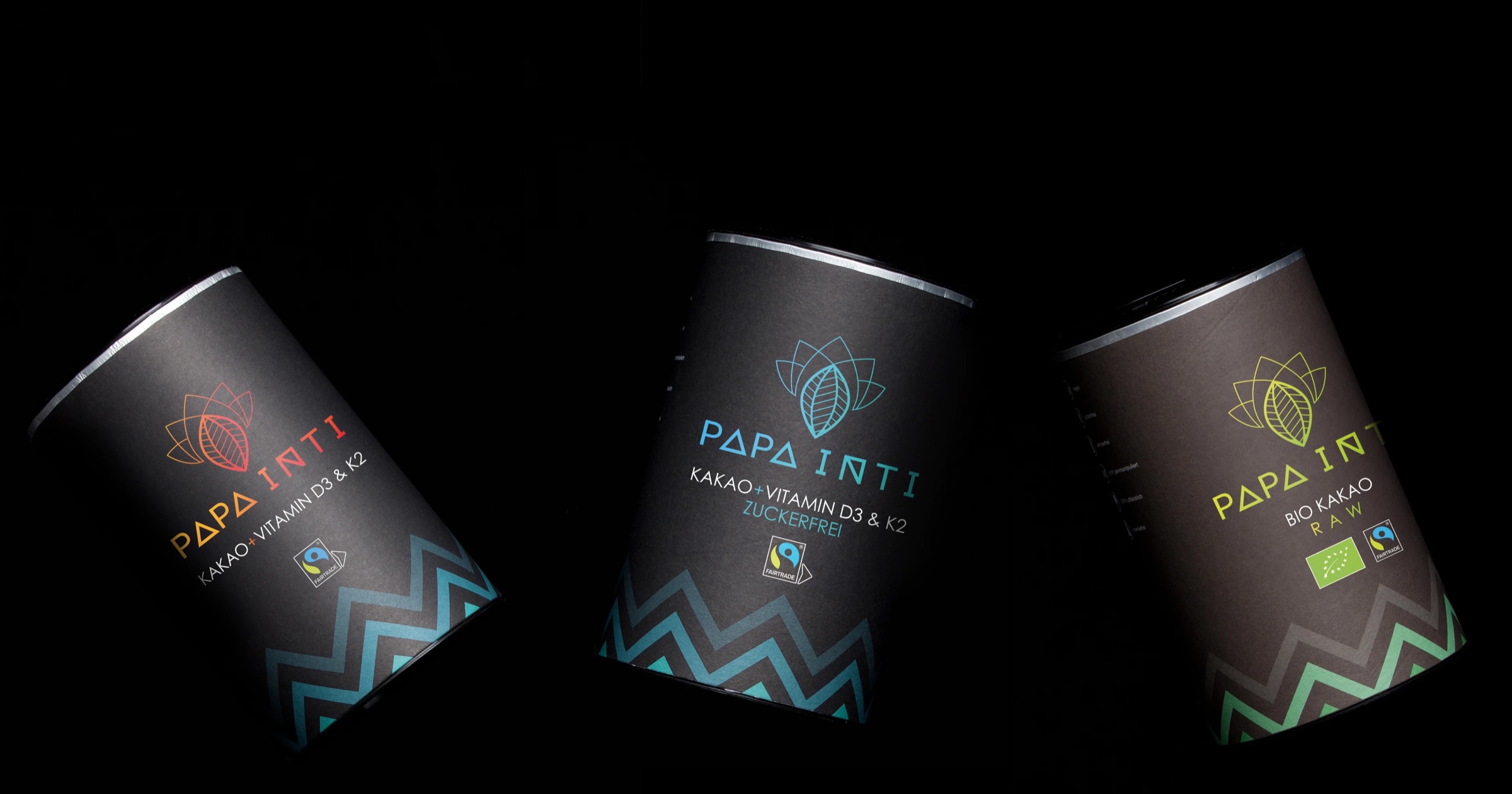 Verpackungsdesign für die Kakaoprodukte von Papa Inti
