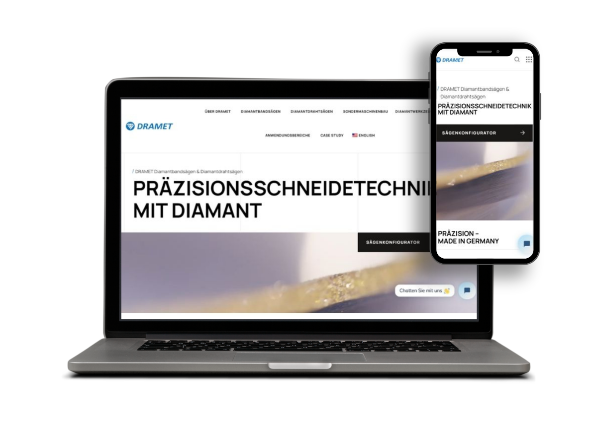 Website-Mockup Dramet