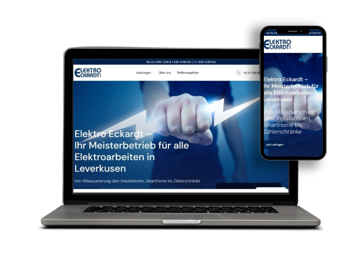Website-Mockup Elektro Eckardt