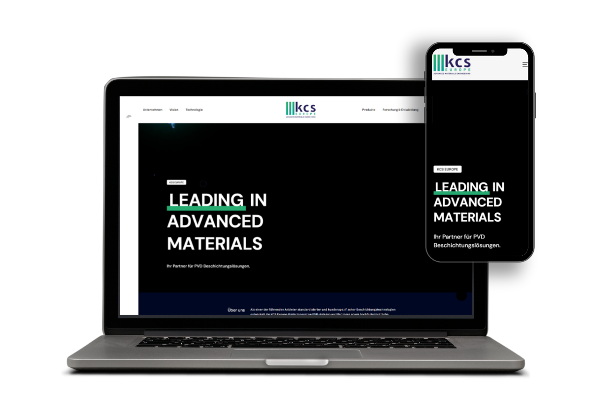Website-Mockup KCS Europe