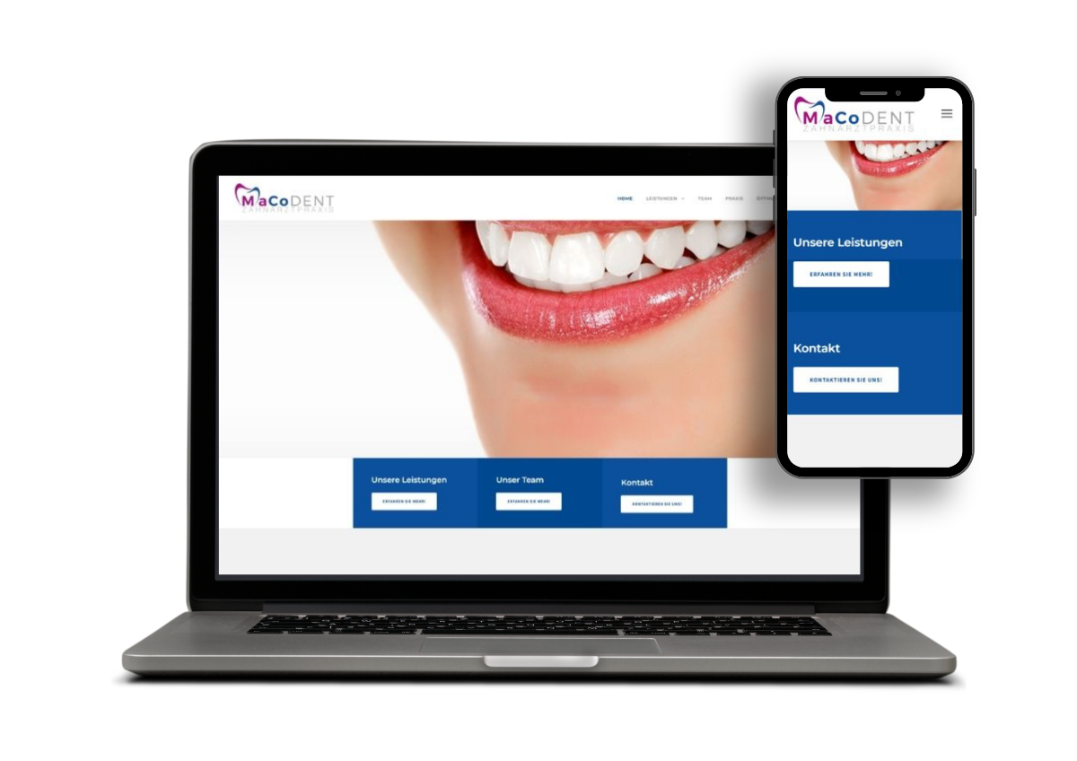 Website-Mockup MaCoDent