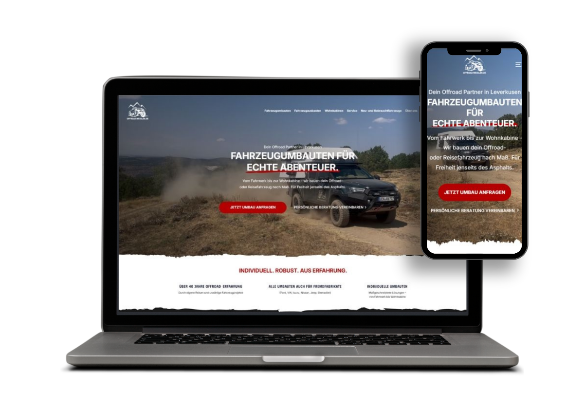 Website-Mockup Offroad Weigler