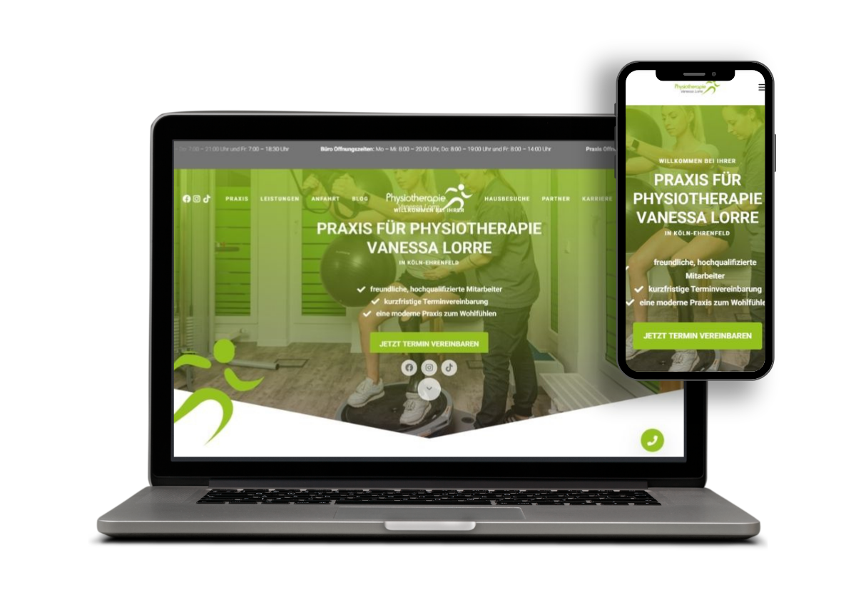 Website-Mockup Physio Vanessa Lorre
