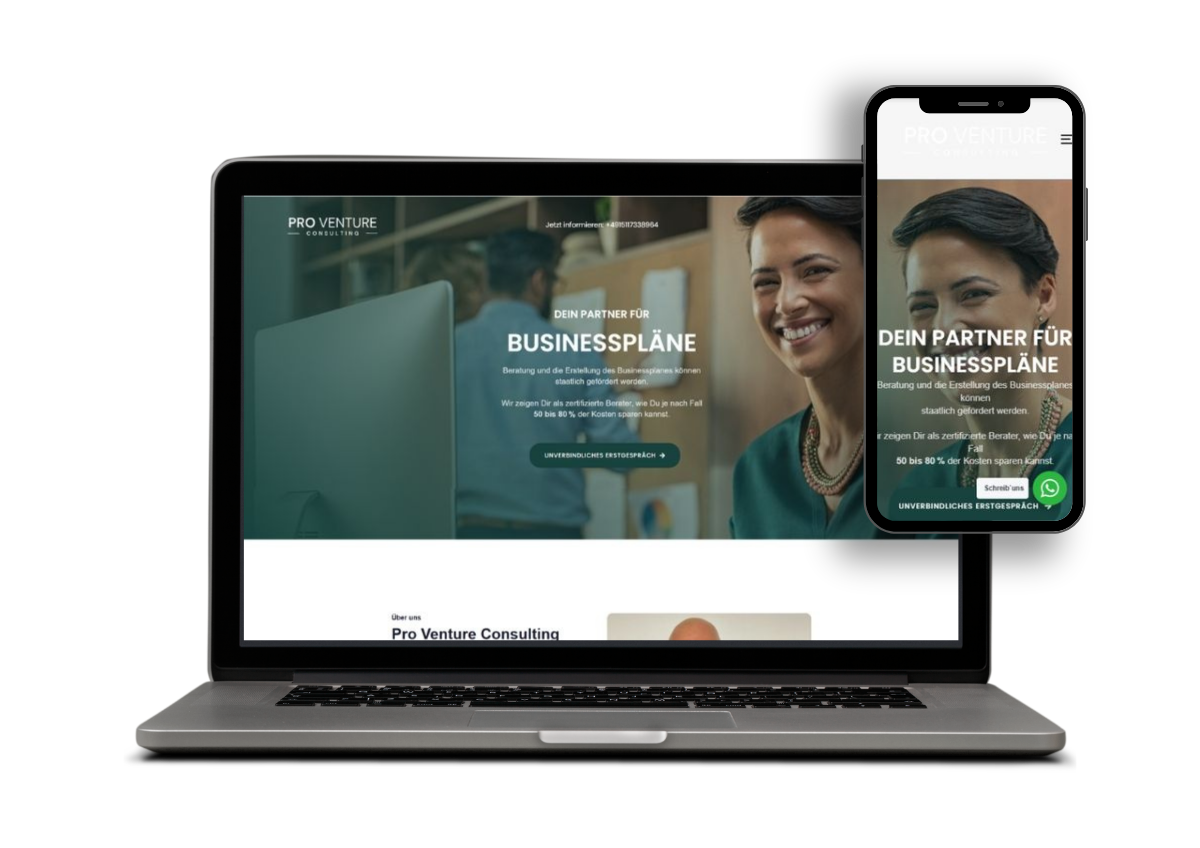 Website-Mockup Pro Venture Consulting