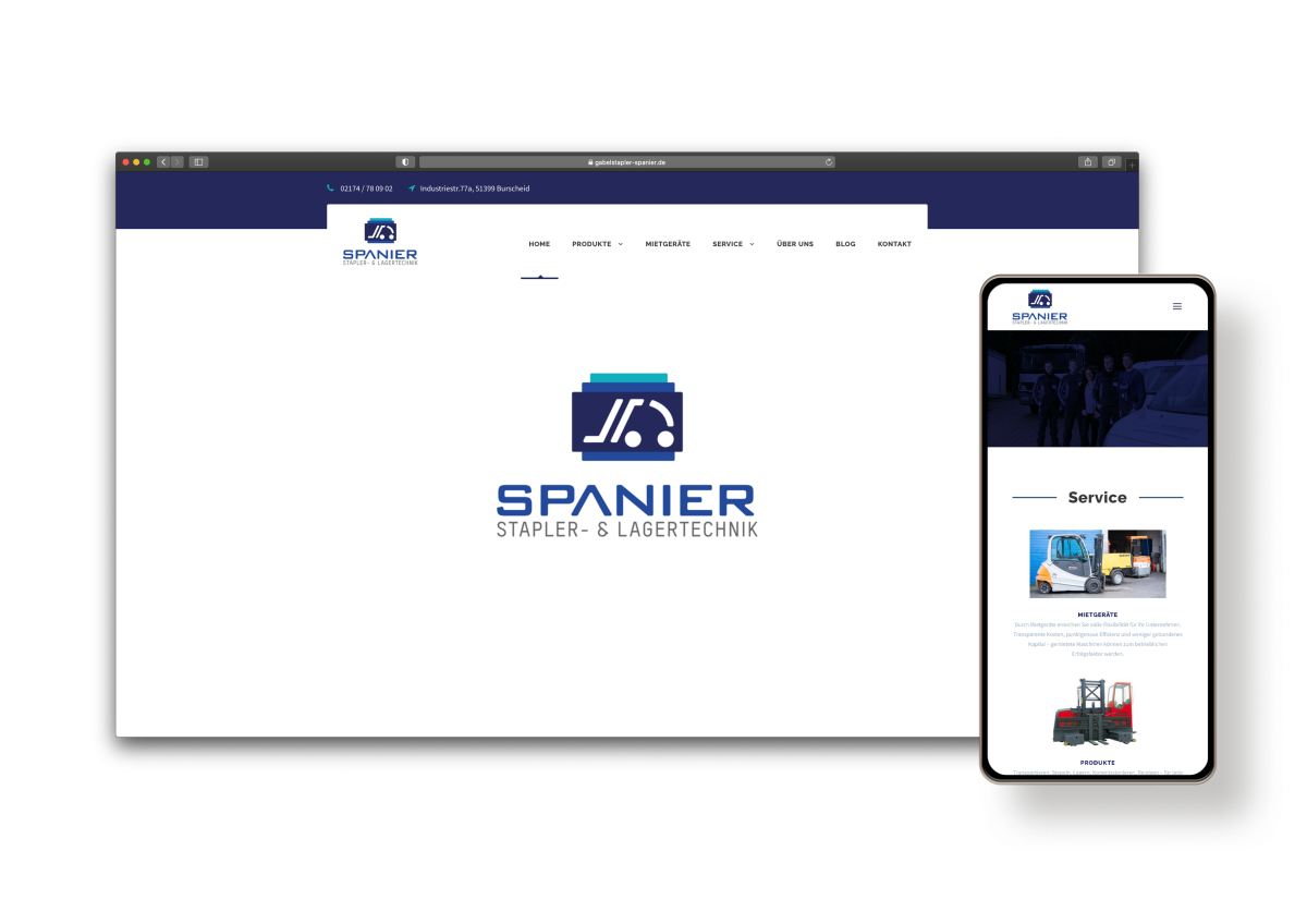 Website-Mockup Spanier